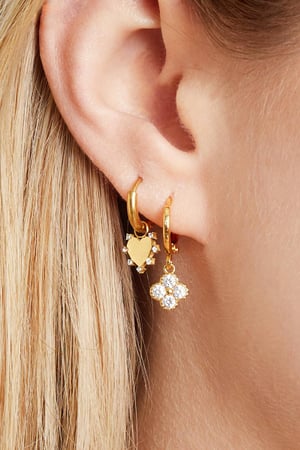 Earrings Clover Gold Color Copper h5 Picture3